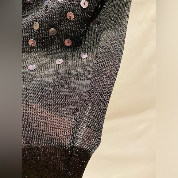 bebe short-sleeved Sequined Tie-Top sweater - Picture 8 of 9